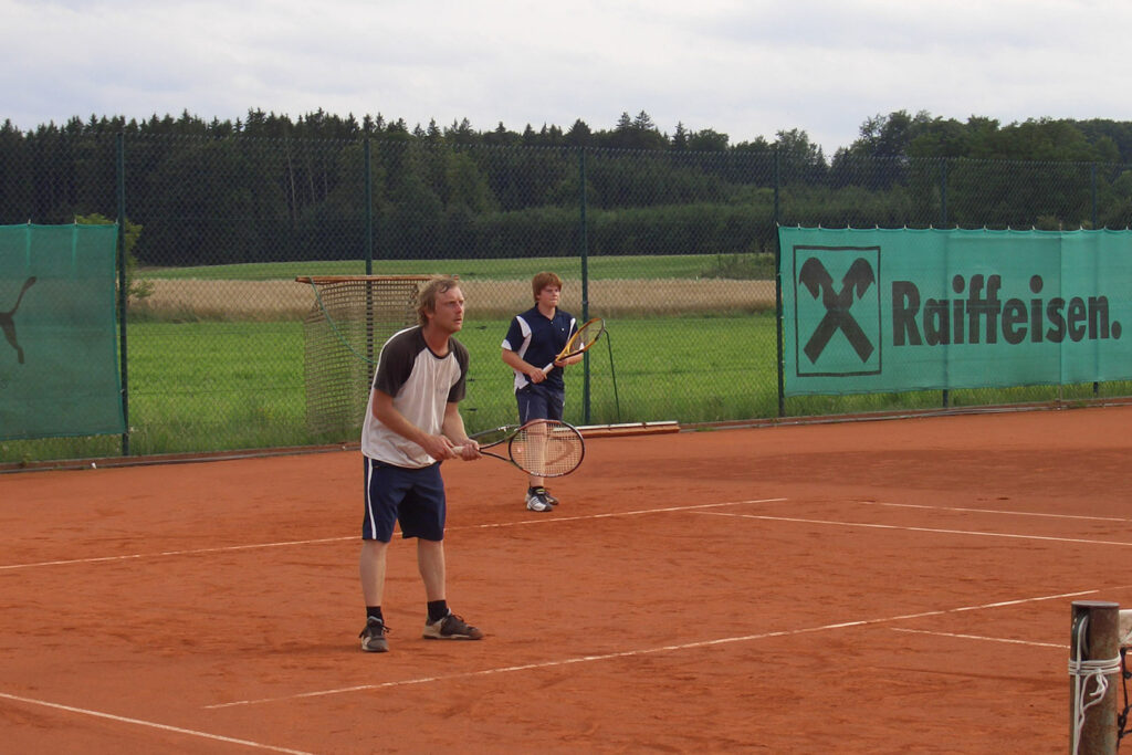 Christoph und Martin beim Doppel